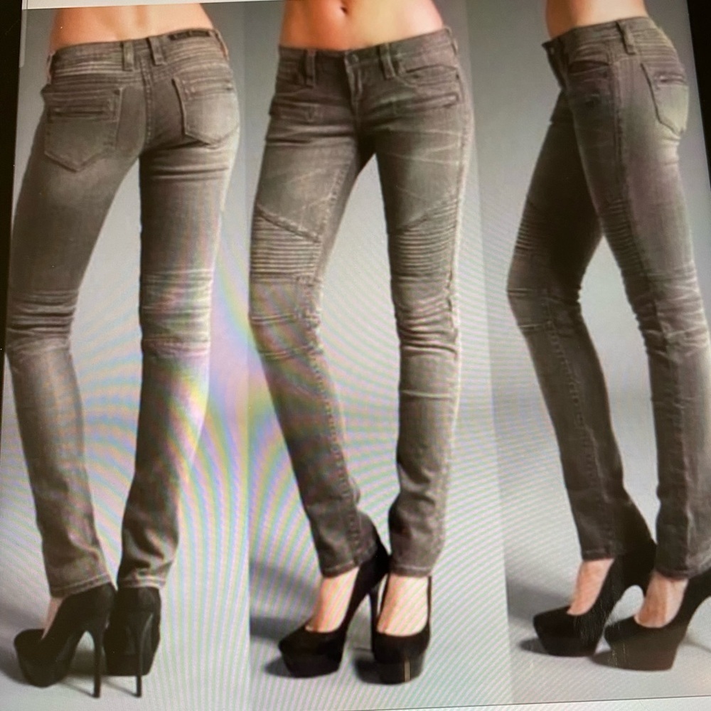 Rock Revival Sheryl Skinny Moto Jeans Size 27